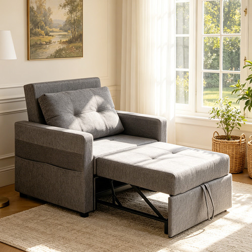 Single sofa bed pull out - single, bed,