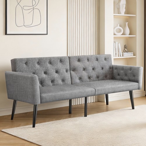 Double fabric sofa single bed - sofa,