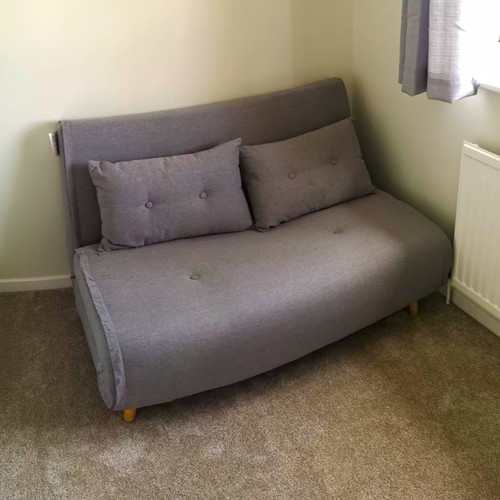 Grey fabric seater - grey, 2-seater