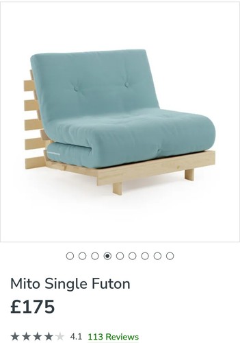 Dunelm futon single - , bed