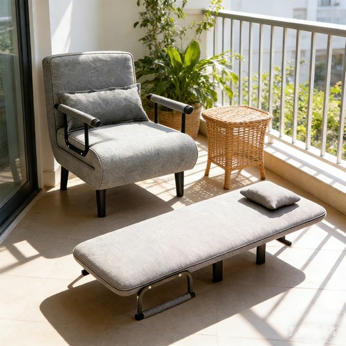 Folding fabric sofa bed - folding,