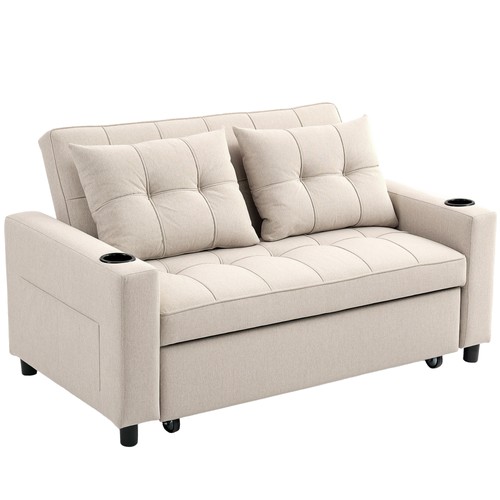Two seater pull out sofa - sofa, bed