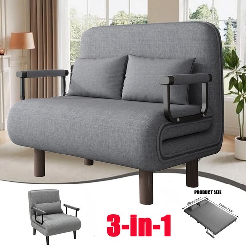 Single double fabric sofa bed - single/double,